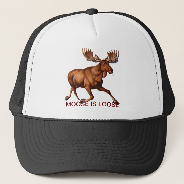 THE MOOSE IS LOOSE TRUCKER HAT (Front)