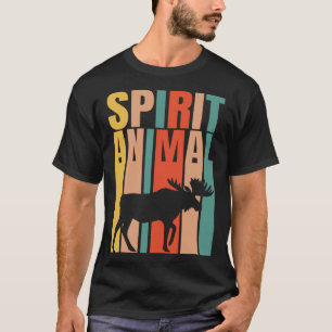 The Moose Is My Spirit Animal Retro T-Shirt