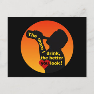 The More I Drink postcard