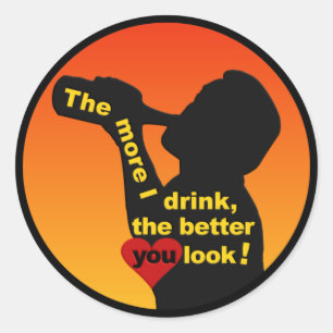 The More I Drink stickers