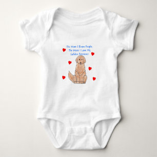 The More I Know People Golden Retriever Baby Bodysuit