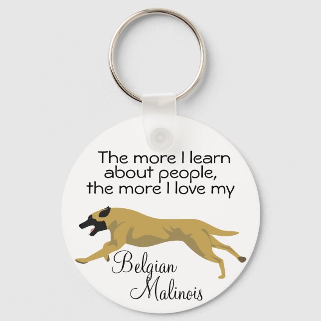 The more I learn about people Keychain (Front)