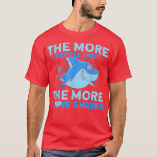 The More I Love Sharks Animal Sharks T-Shirt