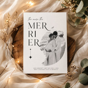 The More The Merrier Artistic Christmas Pregnancy  Holiday Card