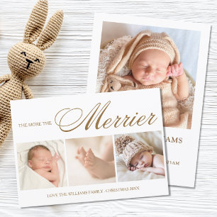 The More The Merrier Christmas Birth Announcement