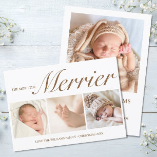 The More The Merrier Christmas Birth Announcement