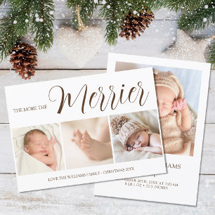 The More The Merrier Christmas Birth Announcement