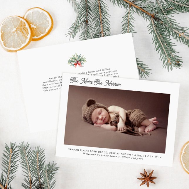 The more the merrier holiday birth announcement (Creator Uploaded)