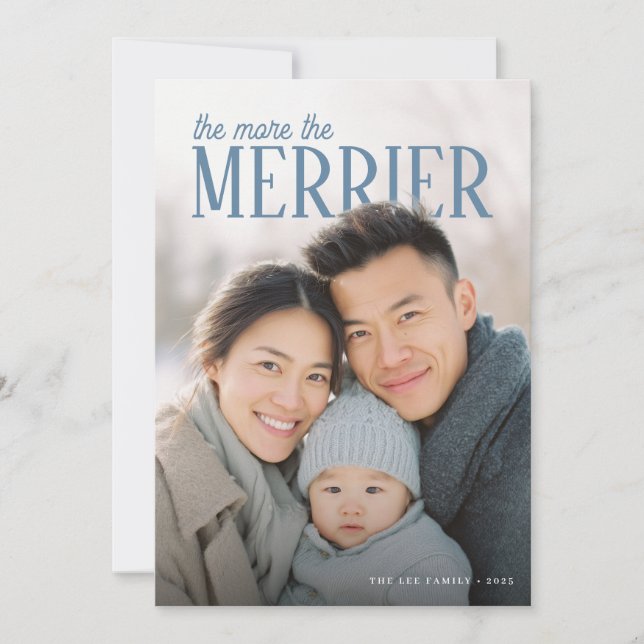 The More the Merrier Holiday Photo Card (Front)
