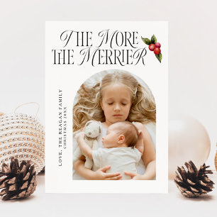 The More The Merrier Mistletoe Xmas Birth Announcement
