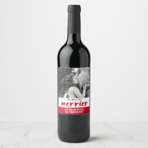 The More The Merrier Personalized Pregnancy  Wine Label