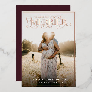 The More The Merrier Pregnancy Announcement Photo