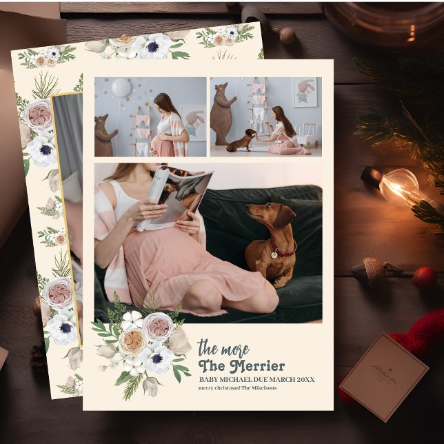 The More The Merrier Pregnancy  Holiday Card (Creator Uploaded)
