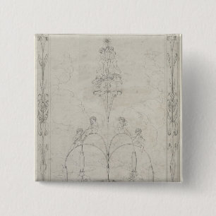 The Morning, 1803 2 Inch Square Button