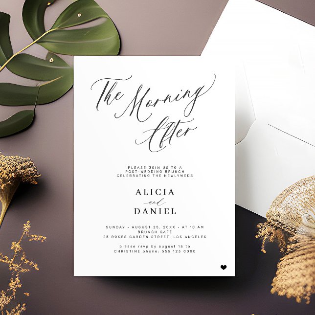 The morning after farewell wedding brunch party invitation (Creator Uploaded)