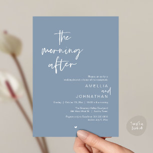 The morning after, Modern Post Wedding Brunch Invitation
