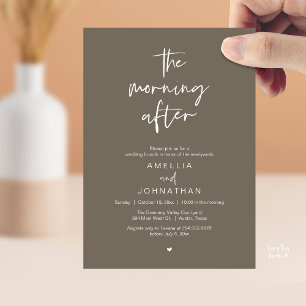 The morning after, Modern Post Wedding Brunch Invitation