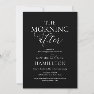 The Morning After, Post wedding Brunch Celebration Invitation