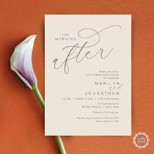 The Morning After, Post Wedding Brunch Celebration Invitation