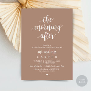 The Morning After, Post wedding Brunch Celebration Invitation