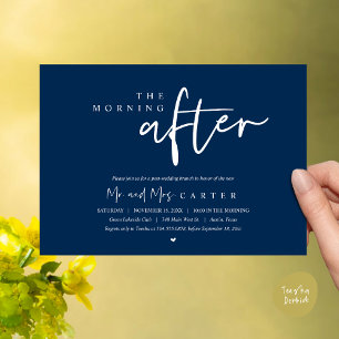 The morning after, post wedding brunch celebration invitation