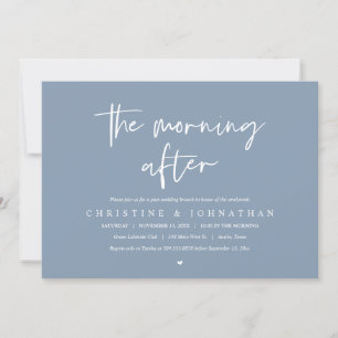 The Morning After, post wedding brunch celebration Invitation