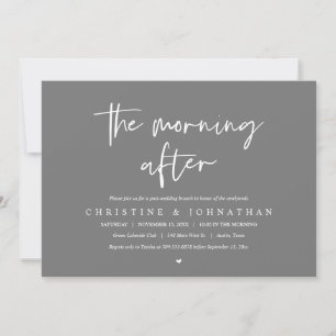 The Morning After, post wedding brunch celebration Invitation