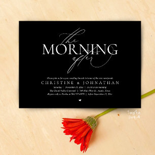 The Morning After, Post Wedding Brunch Elopement Invitation