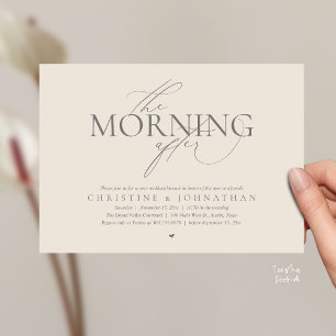 The Morning After, Post Wedding Brunch Elopement Invitation