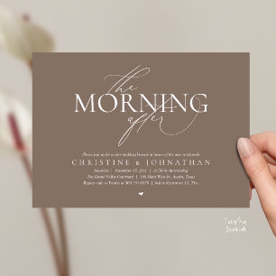 The Morning After, Post Wedding Brunch Elopement Invitation
