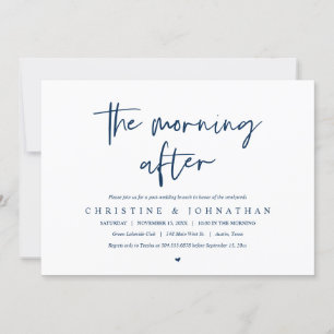 The Morning After, post wedding brunch Invitation