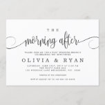 The morning after postwedding brunch invitation<br><div class="desc">This is a beautiful product featuring typography the morning after post-wedding brunch invitation design in black.</div>