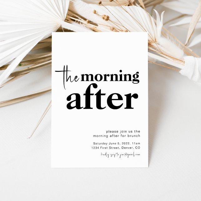The Morning After Wedding Brunch Invitation (Creator Uploaded)