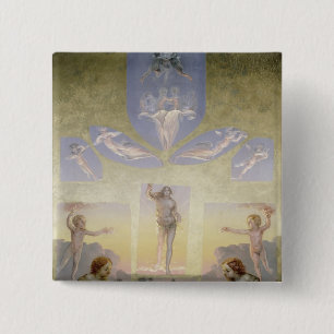 The Morning , c.1808-9 2 Inch Square Button