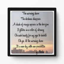 The Morning Dawn Plaque