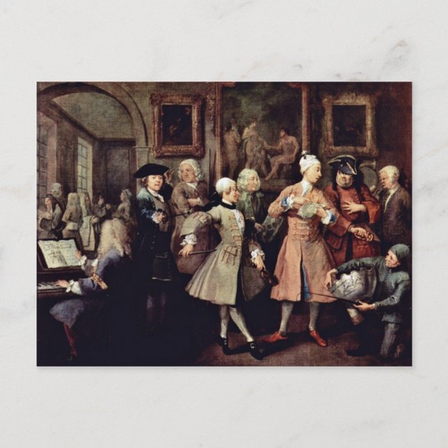 The Morning Reception " By Hogarth William Postcard (Front)