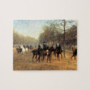The Morning Ride, Rotten Row, Hyde Park, 1894 (oil Jigsaw Puzzle