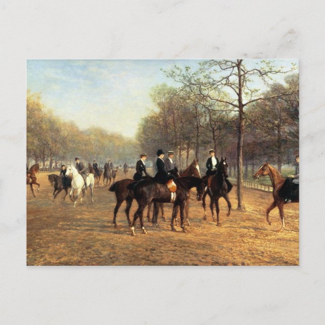 The Morning Ride, Rotten Row, Hyde Park, 1894 (oil Postcard (Front)