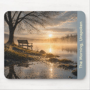 “The Morning, Unspoken” Serene Sunrise Mouse Pad