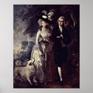 The morning walk by Thomas Gainsborough Poster