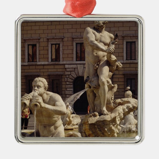 The Moro Fountain Metal Ornament (Front)