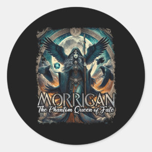 The Morrigan Irish Celtic Mythology Raven Crow War Classic Round Sticker