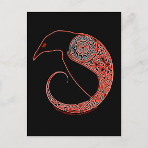 The Morrigan Raven Celtic postcards