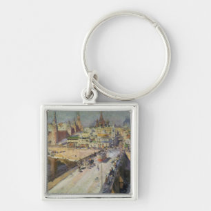 The Moskva River Bridge, 1914 Keychain