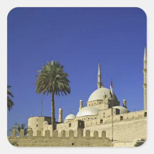 The Mosque of Muhammad Ali at the Citadel, also 2 Square Sticker