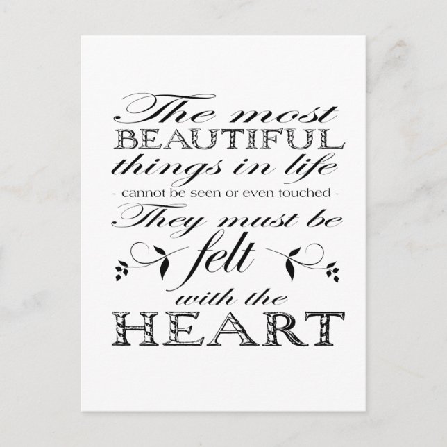 The Most Beautiful Things Postcard (Front)