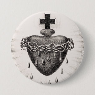The Most Sacred Heart of Jesus Christ 3 Inch Round Button