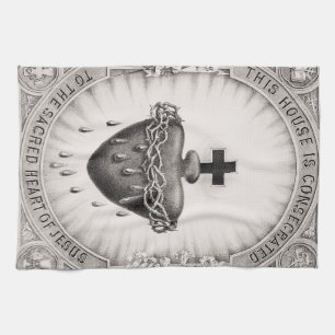 The Most Sacred Heart of Jesus Christ Kitchen Towel