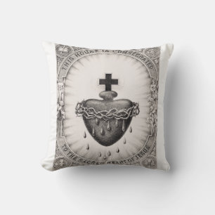 The Most Sacred Heart of Jesus Christ Throw Pillow