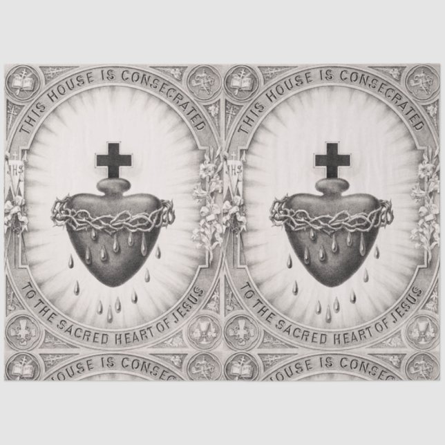 The Most Sacred Heart of Jesus Christ Tissue Paper (Front)